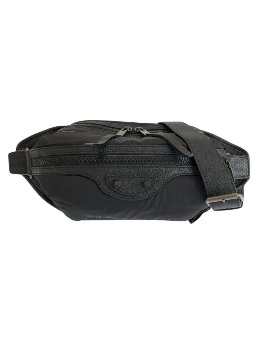 Balenciaga Neo Lift Black Nylon Leather Belt Bag Waist Pouch